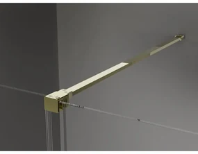 Mexen Velar, sprchový kút s posuvnými dverami 130 x 100 cm, 8mm šedé sklo, zlatá lesklá, 871-130-100-41-50
