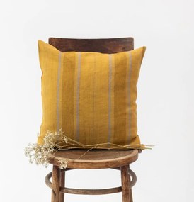 Ľanová obliečka na vankúš 40x40 cm Amber Bronze Stripes – Linen Tales