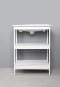 Aqualine Aqualine, ETIDE policová umývadlová skrinka 61,5x85x44 cm, matná biela, ET610