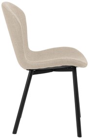 FIORA Béžové (Látka Basel 24) - MODERNÁ ČALÚNENÁ STOLIČKA DO OBÝVAČKY/ JEDÁLNE LOFT
