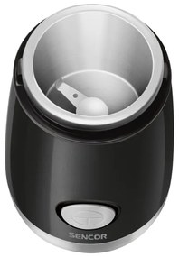 Sencor - Elektrický mlynček na zrnkovú kávu 60 g 150W/230V čierna/chróm