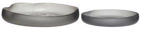 Sivé sklenené misy v súprave 2 ks ø 30 cm Bow – Hübsch