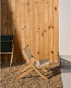 Drevené záhradné kreslo v prírodnej farbe Chabeli – Kave Home