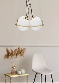Závesný luster Japany 45 cm zlatý/biely