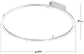 Brilagi - LED stmievateľné svietidlo PORTOFINO LED/60W/230V pr. 80 cm strieborné +DO