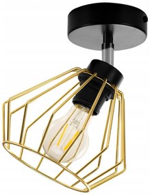 Bodové svietidlo Nuvola 1, 1x zlaté drôtené tienidlo, (výber z 2 farieb konštrukcie - možnosť polohovania)
