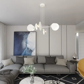 Luster na lanku IDEA 4xE27/15W/230V biela