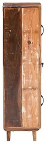 furniture-nabytek.cz - Masívna kúpeľňová vysoká skrinka Calcutta II z recyklovaného dreva, lakovaná, viacfarebná – 35×35×135 cm