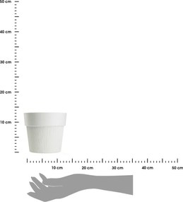 PLASTOVÝ KVETINÁČ SILVA LINE 14,5X13 CM KRÉMOVÁ
