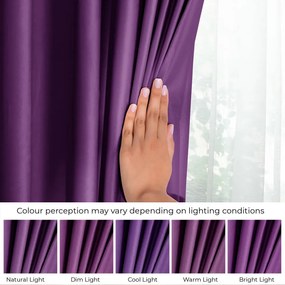 Fialový zamatový dimout záves 140x245 cm Pleat – Restilo