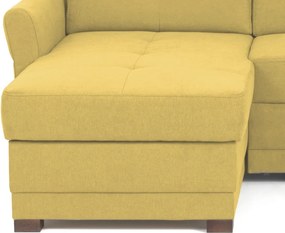 Rohová sedacia súprava Harris, žltá kari látka,ľavý roh