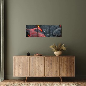 Obraz - Láva (s hodinami) (90x30 cm)