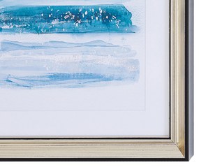 Obraz v ráme 30 x 40 cm modrý FERATE Beliani
