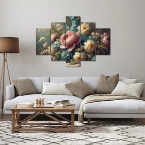 Obraz - Zátišie s kvetmi - maľba (150x105 cm)