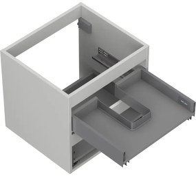 Mexen Box-A, závesná skrinka 50 cm, 2 zásuvky, matná sivá, 91AX0-0500-470-2-62