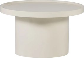 Sivobéžový okrúhly konferenčný stolík ø 70 cm Veluna – WOOOD