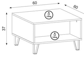 Konferenčný stolík SULA dub artisan