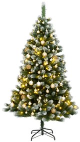 Umelý výklopný vianočný stromček 300 LED a sada gúľ 240 cm 3210365