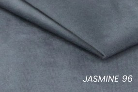 Rozkladacia rohová sedacia súprava Laksaro pravá - šedý zamat Jasmine 96