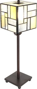 Stolná lampa Tiffany Cubio - 13*13*18 cm E14/max 1*25W