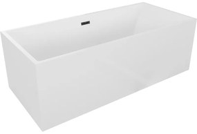 Mexen Vigo, voľne stojaca vaňa 178,5 x 80 cm, biela, čierny matný prepad, 51251788000-70