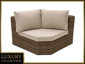 DEOKORK Ratanový rohový diel BORNEO LUXURY (hnedá)