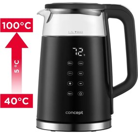 Concept RK4100 rýchlovarná kanvica s reguláciou teploty 1,7 l