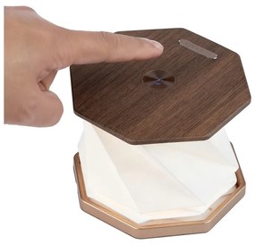 Hnedá svetelná dekorácia na USB ø 12 cm Twist Hexagon – Gingko