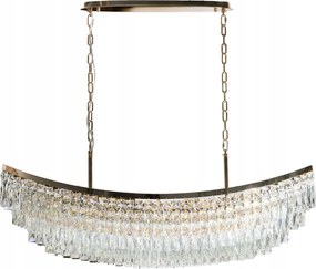 Luxusné polooválne osvetlenie vo forme lodičky do obývačky nad pohovku Zambezi