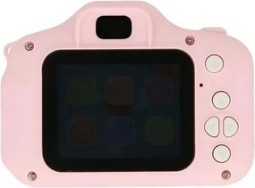 Dětský digitální fotoaparát se silikonovým obalem v podobě kočičky - růžový