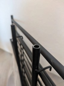 CONFORTIME 2. akosť - Pojazdný regál, skladacia polica 2 poschodová XXL - 67 x 30 x 45 cm, čierna