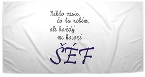 Sablio Uterák Nikto nevie, čo tu robím, ale každý mi hovorí šéf - 70x140 cm