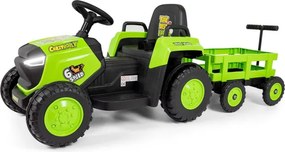 Elektrický traktor s prívesom Rolly zelený