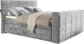 XXXLutz BOXSPRINGOVÁ POSTEĽ, 180/200 cm, strieborná Carryhome - Online Only spálne - 002220044502