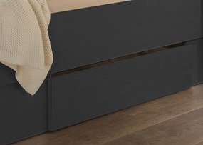 Posteľ s nočnými stolíkmi Locarno 180x200 cm, grafit/dub artisan