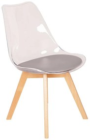 Stolička Camila sivé sedadlo