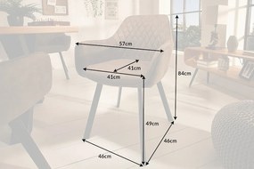 Stolička Palermo taupe lakťová opierka