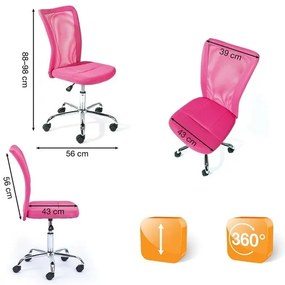 Inter Link Detská otočná stolička Teenie (ružová)  (100236250)