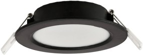 BERGE LED panel zapustený okrúhly 6W - 660lm - 4000K - čierny
