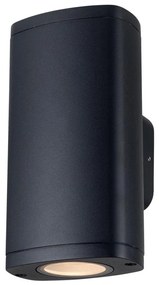 Kanlux 38882 - Vonkajšie nástenné svietidlo ZEVI 2xGU10/10W/230V IP54 čierna
