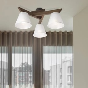 Brilagi - LED  Prisadený luster ANTHONY 3xE14/40W/230V dub orech/biela