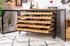 Vitrína na víno Winebar 127 cm prírodná - borovica