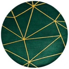 Koberec EMERALD exkluzívny 1013 kruh - glamour, geometrický zelený/zlatý