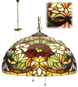 Double chain Tiffany luster LILY HEMISPHERE Ø50 2XE27