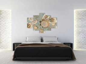 Obraz - Záhrada s vtáčikom (150x105 cm)