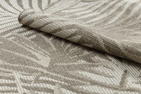 Koberec SIZAL FLOORLUX 20504 lístie, tmavosivý / šampanské