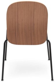 Hnedé stohovateľné jedálenské stoličky v súprave 2 ks v dekore orecha Book – Gazzda