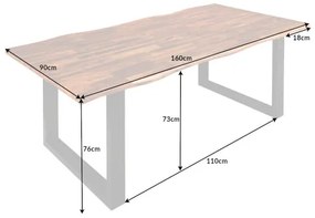 Jedálenský stôl 42050 160x90cm Masív drevo Acacia  - Komfort-nábytok