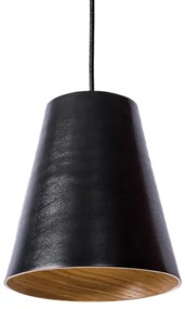 TRILUM Závesné svietidlo WoodLED POT E27, 60W, IP20, čierna/dub