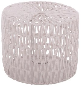 Biele povrázkové tienidlo na stolnú lampu Luca cylinder - Ø 25*21,5cm / E27